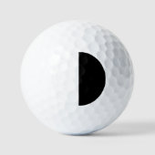 Moderne 2 kleuren | Wit en Zwart Golfballen (Voorkant)