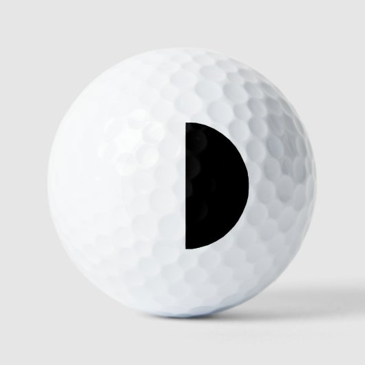 Moderne 2 kleuren | Wit en Zwart Golfballen (Voorkant)