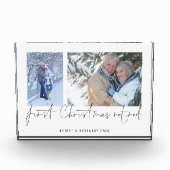 Moderne 2 Naam foto voor eerste kerstmis in ruste (Voorkant)