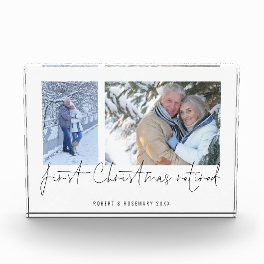 Moderne 2 Naam foto voor eerste kerstmis in ruste (Voorkant)