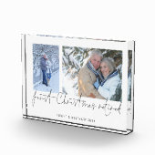 Moderne 2 Naam foto voor eerste kerstmis in ruste (Rechts)