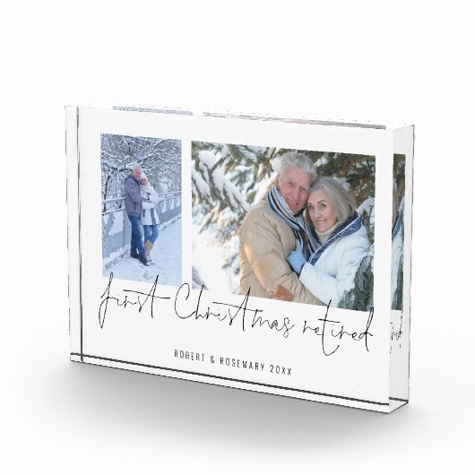 Moderne 2 Naam foto voor eerste kerstmis in ruste (Rechts)