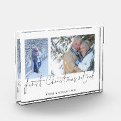 Moderne 2 Naam foto voor eerste kerstmis in ruste (Links)