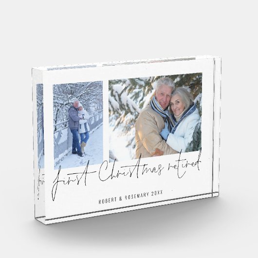 Moderne 2 Naam foto voor eerste kerstmis in ruste (Links)