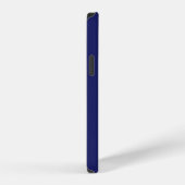Moderne 2 overlappende initialen | Grijs op marine iPhone Hoesje (Rechterkant)
