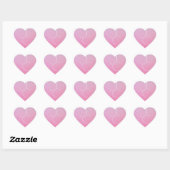 Moderne 2 overlappende Initialen | roze ombre Hart Sticker (Vel)