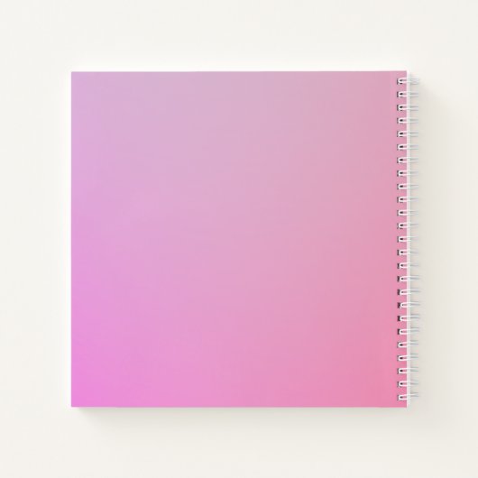 Moderne 2 overlappende Initialen | roze ombre Notitieboek (Achterkant)