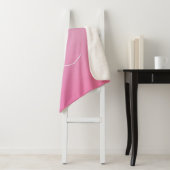 Moderne 2 overlappende initialen | Roze Ombre Sherpa Deken (In situ)