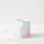 Moderne 2 overlappende Initialen | Turquoise Pink Espresso Kop (Achterkant)