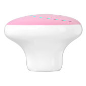 Moderne 2 overlappende initialen | Turquoise Roze Keramische Knop (Zijkant)