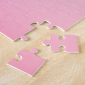 Moderne 2 overlappende initialen | Turquoise Roze Legpuzzel (Zijkant)