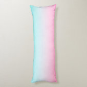 Moderne 2 overlappende initialen | Turquoise Roze Lichaamskussen (Achterkant (Verticaal))