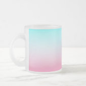 Moderne 2 overlappende initialen | Turquoise Roze Matglas Koffiemok (Links)