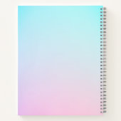 Moderne 2 overlappende initialen | Turquoise Roze Notitieboek (Achterkant)