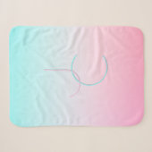 Moderne 2 overlappende initialen | Turquoise Roze Sherpa Deken (Voorkant (horizontaal))