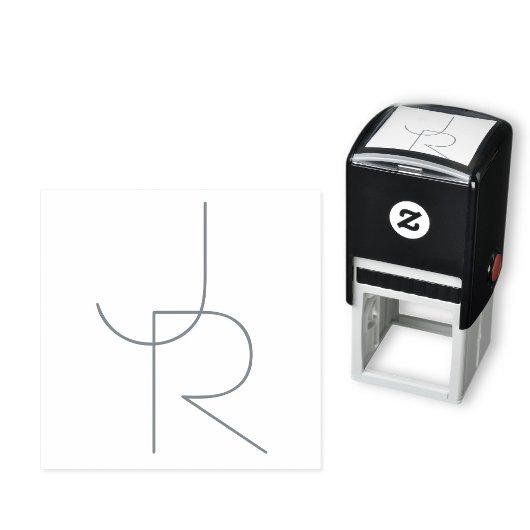 Moderne 2 overlappende Initialen Zelfinktende Stempel