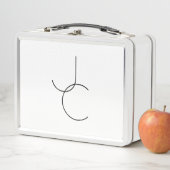 Moderne 2 overlappende Initialen | Zwart-wit (In situ)