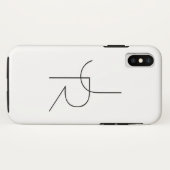 Moderne 2 overlappende Initialen | Zwart-wit Case-Mate iPhone Case (Achterkant (horizontaal))