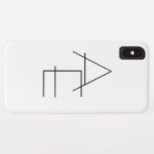 Moderne 2 overlappende Initialen | Zwart-wit Case-Mate iPhone Case (Achterkant (horizontaal))