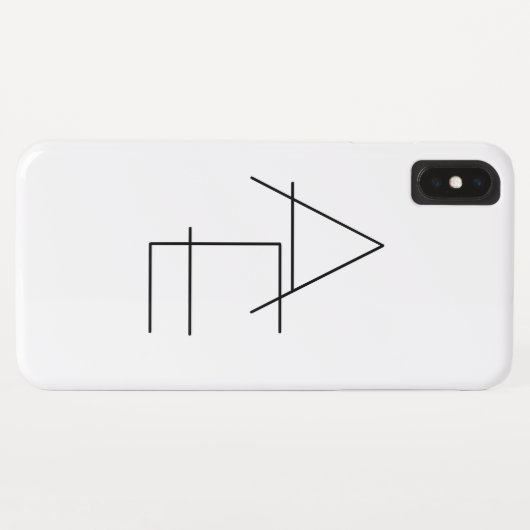 Moderne 2 overlappende Initialen | Zwart-wit Case-Mate iPhone Case (Achterkant (horizontaal))