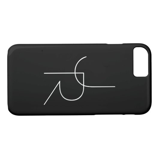 Moderne 2 overlappende Initialen | Zwart wit Case-Mate iPhone Case (Achterkant (Horizontaal))