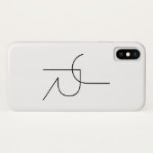 Moderne 2 overlappende Initialen | Zwart-wit Case-Mate iPhone Case (Achterkant (horizontaal))