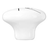 Moderne 2 overlappende Initialen | Zwart-wit Keramische Knop (Zijkant)