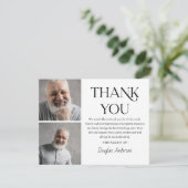 Moderne 2 x Foto Funeral Sympathie Bedankkaart (Staand voorkant)