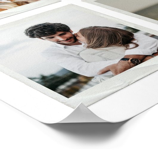 Moderne 2e Jubileum Custom Photo Collage Poster (Hoek)