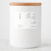 Moderne 2oz druppelfles Waterdichte Label Voedselcontainer Etiket (Voorkant)