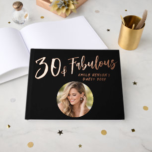 Moderne 30 en Fabulous Foto 30e Verjaardagsfeestje Gastenboek