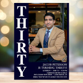 Moderne 30 foto 30e verjaardagsfeest kaart