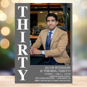 Moderne 30 foto 30e verjaardagsfeest kaart