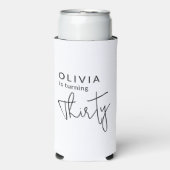 Moderne 30e 30 foto verjaardagsfeest Koelbox Seltzer Blikjeskoeler (Seltzer Voorkant)