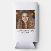 Moderne 30e 30 foto verjaardagsfeest Koelbox Seltzer Blikjeskoeler (Achterkant)