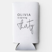 Moderne 30e 30 foto verjaardagsfeest Koelbox Seltzer Blikjeskoeler (Voorkant)