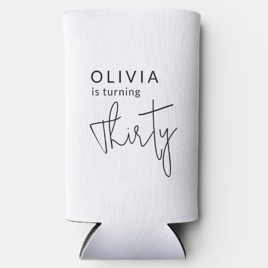 Moderne 30e 30 foto verjaardagsfeest Koelbox Seltzer Blikjeskoeler (Voorkant)