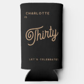 Moderne 30e 30e 30e verjaardag seltzer blikjeskoeler (Achterkant)