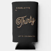 Moderne 30e 30e 30e verjaardag seltzer blikjeskoeler (Voorkant)