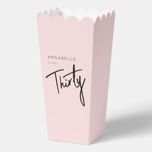 Moderne 30e dertigste dertigste verjaardag bedankdoosjes (Achterkant)