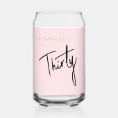 Moderne 30e dertigste dertigste verjaardag blikvorm glas (Voorkant)