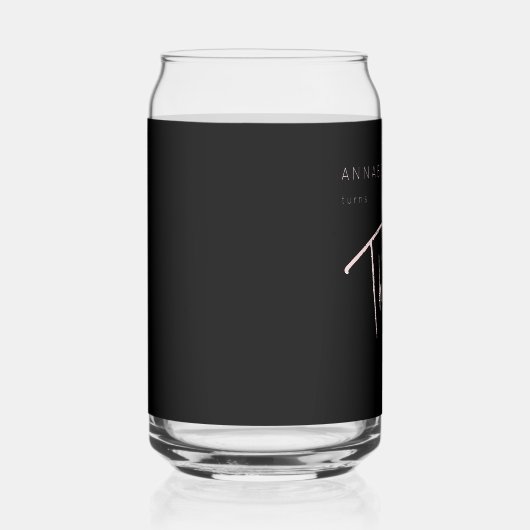 Moderne 30e dertigste dertigste verjaardag blikvorm glas (Rechts)