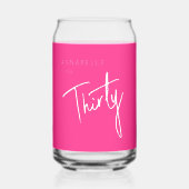 Moderne 30e dertigste dertigste verjaardag blikvorm glas (Voorkant)