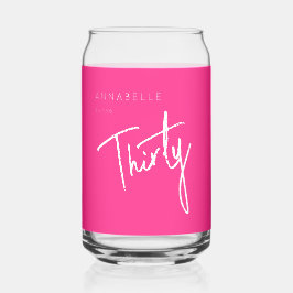 Moderne 30e dertigste dertigste verjaardag blikvorm glas