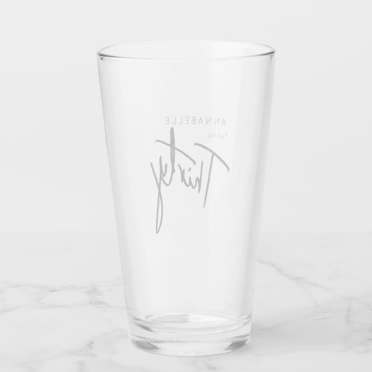 Moderne 30e dertigste dertigste verjaardag glas (Achterkant)