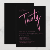 Moderne 30e dertigste dertigste verjaardag kaart (Voorkant / Achterkant)