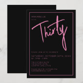 Moderne 30e dertigste dertigste verjaardag kaart (Voorkant / Achterkant)
