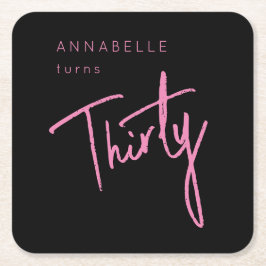 Moderne 30e dertigste dertigste verjaardag kartonnen onderzetters
