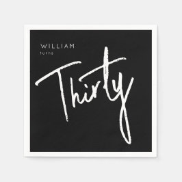 Moderne 30e dertigste dertigste verjaardag Napkin Servet