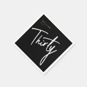 Moderne 30e dertigste dertigste verjaardag Napkin Servet (Hoek)